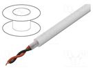 Wire: assembly; 2x0.75mm2; stranded; -20÷70°C; Colour: white; 100m TASKER