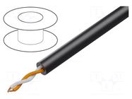 Wire: loudspeaker cable; 2x11AWG; stranded; OFC; black; unshielded TASKER
