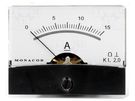 Ammeter; on panel; I DC: 0÷15A; Class: 2; Int.resist: 4mΩ; Ø37.5mm MONACOR