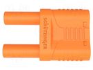 Stackable safety shunt; 4mm banana; 32A; 1kVAC; orange; insulated SCHÜTZINGER