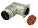 Connector: M23; socket; PIN: 12; male; soldering; angled 90°; 7A LAPP
