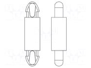 PCB distance; polyamide 66; L: 8mm; latch/latch; black; UL94V-2 DREMEC