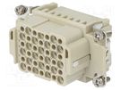 Connector: HDC; contact insert; female; DDD; PIN: 42; 42+PE; crimped DEGSON ELECTRONICS
