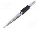 Tweezers; 160mm; Blade tip shape: flat; for precision works KNIPEX