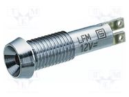 Indicator: LED; recessed; red; 24VDC; Ø8.4mm; IP67; connectors SCHURTER