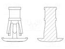 Assembly stud; polyamide 66; L: 11.1mm; snap fastener; natural DREMEC