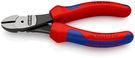 KNIPEX 74 02 140 High Leverage Diagonal Cutter with multi-component grips black atramentized 140 mm