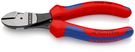 KNIPEX 74 02 160 High Leverage Diagonal Cutter with multi-component grips black atramentized 160 mm