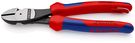 KNIPEX 74 02 200 T High Leverage Diagonal Cutter with multi-component grips, with integrated tether attachment point for a tool tether black atramentized 200 mm