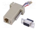 Transition: adapter; D-Sub 9pin female,RJ45 socket CONNFLY