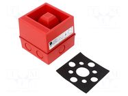 Signaller: sound; siren; 24VDC; 106dB(d=1m); YA40; IP65; red; ABS CLIFFORD & SNELL