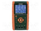 Meter: power quality analyser; LCD; Network: three-phase; 3kA EXTECH