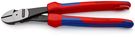 KNIPEX 74 22 250 T High Leverage Diagonal Cutter with multi-component grips, with integrated tether attachment point for a tool tether black atramentized 250 mm
