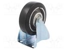 Transport wheel; Ø: 125mm; W: 40mm; H: 156mm; rigid; 150kg; rubber RADER