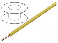 Wire; TDY; wire; Cu; PVC; yellow; 150V; Package: 500m; Øcore: 0.5mm TECHNOKABEL