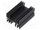 Heatsink: extruded; H; TO218,TO220,TOP3; black; L: 50mm; W: 35mm ALUTRONIC