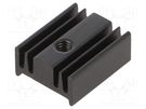 Heatsink: extruded; TO220; black; H: 12.6mm; 36K/W; aluminium; screw ALUTRONIC