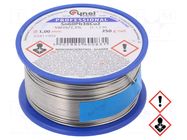 Tin; lead-based; Sn60Pb38Cu2; 1mm; 0.25kg; reel; 183°C; 2.2% CYNEL