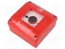 Safety switch: fire warning hand switch; OP1; NC + NO; IP65; ABS SPAMEL