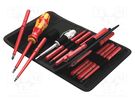 Kit: screwdrivers; insulated; 1kVAC; WERA.2GO; case; 16pcs. WERA