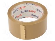 Packing tapes; L: 60m; Width: 48mm; brown; synthetic caoutchouc EUROTAPE