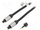 Cable; Toslink plug,both sides; 0.75m; Plating: gold-plated; PVC Goobay