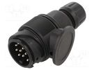 Connector: automotive; plug; for cable; PIN: 13; Type: short; 12VDC TESAT