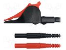 Kelvin cable; 60VDC; 30VAC; 10A; Len: 2.5m; red and black; 100mΩ SCHÜTZINGER