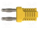 Stackable safety shunt; 4mm banana; 12A; 33VAC; 70VDC; yellow SCHÜTZINGER