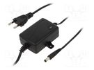 Power supply: switched-mode; 12VDC; 1A; Out: 5,5/2,5; 12W; 0÷40°C CELLEVIA POWER