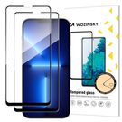 Wozinsky set of 2x super-strong Full Glue full screen tempered glass with Case Friendly frame iPhone 14 Max / 13 Pro Max black, Wozinsky
