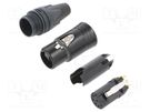 Plug; XLR; female; PIN: 7; straight; for cable; soldering; 5A; 18AWG NEUTRIK