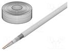 Wire: microphone cable; 2x0.35mm2; white; OFC; -15÷70°C; PVC TASKER