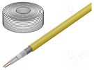 Wire: microphone cable; 2x0.35mm2; yellow; OFC; -15÷70°C; PVC TASKER