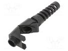 Cable gland; angular,with strain relief; M25; 1.5; IP68; black HUMMEL