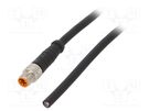 Connection lead; M8; PIN: 4; straight; 2m; plug; 50VAC; 4A; -25÷80°C LUTRONIC
