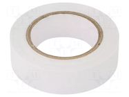 Tape: electrical insulating; W: 15mm; L: 10m; Thk: 0.13mm; white SCAPA