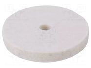 Polishing wheel; Ø: 75mm; felt; Holder: assembly hole; 10mm WOLFCRAFT