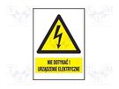 Safety sign; warning; PVC; W: 148mm; H: 210mm ANRO