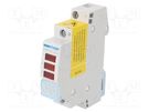 Module: voltage indicator; 230VAC; IP20; for DIN rail mounting HAGER
