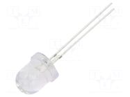 LED; bluish green; 7.8mm; 25000÷30000mcd; 30°; Front: convex OPTOSUPPLY