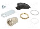 Lock; zinc alloy; 20mm; nickel; Actuator material: steel ELESA+GANTER