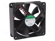 Fan: DC; axial; 24VDC; 120x120x38mm; 158m3/h; 37dBA; ball; 4.57mmH2O SUNON
