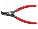 Pliers; for circlip; external; 19÷60mm; Pliers len: 180mm; angular KNIPEX