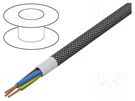 Wire; H03VV-F,OMY; 3G0.75mm2; round; stranded; Cu; PVC; textile ESPE