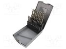 Drill set; for metal; high speed steel grounded HSS-G; 19pcs. BAHCO