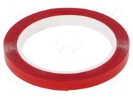 Tape: fixing; W: 9mm; L: 5.5m; Thk: 0.5mm; double-sided; acrylic IPT