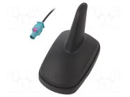 Antenna; automotive,SHARK; AM,FM; Fakra; black; 12VDC; RG174 4CARMEDIA