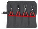 Kit: pliers; for circlip; 4pcs. KNIPEX