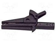 Crocodile clip; 10A; 600V; black; Overall len: 48.6mm POMONA